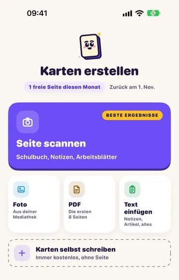 Dein eigenes Material